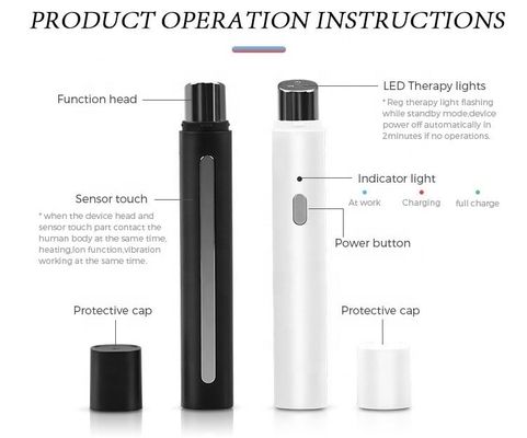 Ukuran Produk 2x11.8x2cm ABS Eye Point Massage Pen Beauty Care Massager Wrinkle Remover