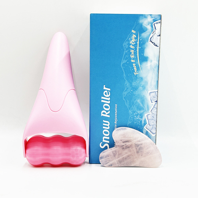 Waterproof Cooling Face Roller Natural Jade Roller Guasha Stone Set untuk Peremajaan Kulit