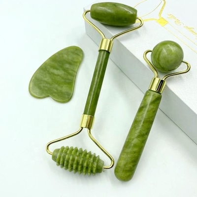 Face Lift Double Side Jade Roller Massager untuk Kecantikan Alam dan Lifting Wajah