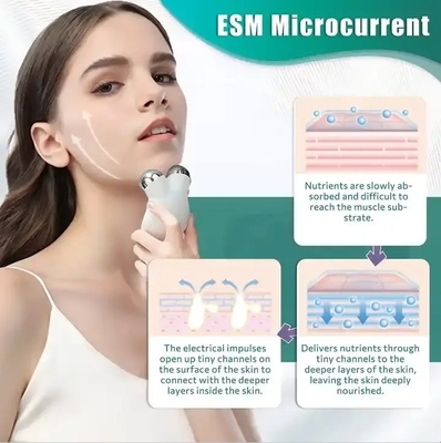 Lotion Konduksi Pijat Listrik untuk wajah dan leher kecantikan EMS mengangkat