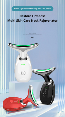 ABS stainless steel Face Neck Lifting Massager dengan LED Therapy dan Plug Type lainnya