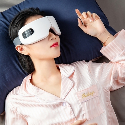 5V Teknologi Music Eye Relax Vibration Massager dengan Pemanasan Kelelahan Portable Dipanaskan