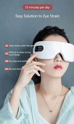 5V Teknologi Music Eye Relax Vibration Massager dengan Pemanasan Kelelahan Portable Dipanaskan