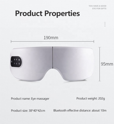 5V Teknologi Music Eye Relax Vibration Massager dengan Pemanasan Kelelahan Portable Dipanaskan
