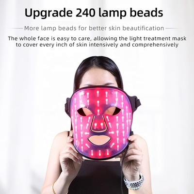 Portable Silicone LED Face Mask Skin Care 4 Color Firming Wrinkle Remover untuk Leher / Tenggorokan