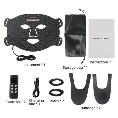 Portable Silicone LED Face Mask Skin Care 4 Color Firming Wrinkle Remover untuk Leher / Tenggorokan