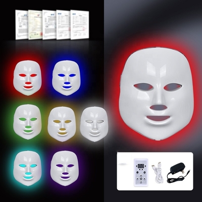 7 Warna LED Topeng Wajah Colokan Tipe CN untuk Anti Kerutan Terapi Cahaya Merah Waterproof NO