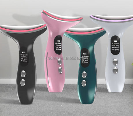 Neck Beauty 3-Head Battery Device Electric Massager dengan bahan baja tahan karat ABS