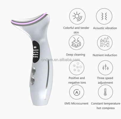 Neck Beauty 3-Head Battery Device Electric Massager dengan bahan baja tahan karat ABS