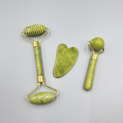 19*16*5Cm Alat Kotak Set Gua Sha Pengangkat Wajah Label Pribadi Rol Giok Mini Genggam 2023