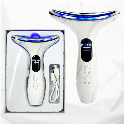 7 in 1 Face Lift Anti-Wrinkle Microcurrent Skin Tightening untuk Leher dan Wajah