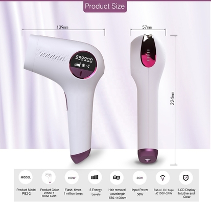 999900 Flashes IPL Alat Penghilang Rambut untuk Wanita Badan Permanen Bikini Kaki Lengan Wajah