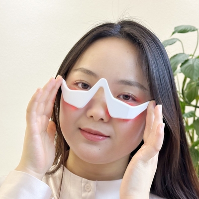 Micro-current Ems Eye Massager HAND HELD Red Light Therapy Device untuk Penghapusan Kerutan