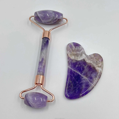 100% Natural Xiuyan Stone Jade Roller Gua Sha Set untuk Lifting Wajah dan Skin Tightening