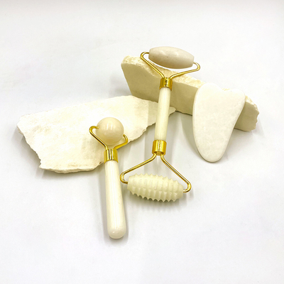 2023 Model Terbaru Yin Yang Gua Sha Set 100% Roller Jade Alam untuk Perawatan Kulit Wajah