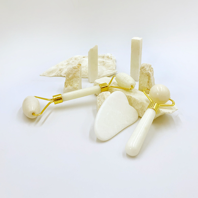 2023 Model Terbaru Yin Yang Gua Sha Set 100% Roller Jade Alam untuk Perawatan Kulit Wajah