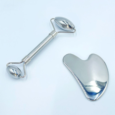 Relaksasi dan meringankan rasa sakit dengan Custom Logo Roller Gua Sha Set Stainless Steel Body Massage