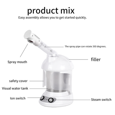High Frequency SPA Skincare Facial Steamer dengan Berat 950g dan Lampu Pelembab