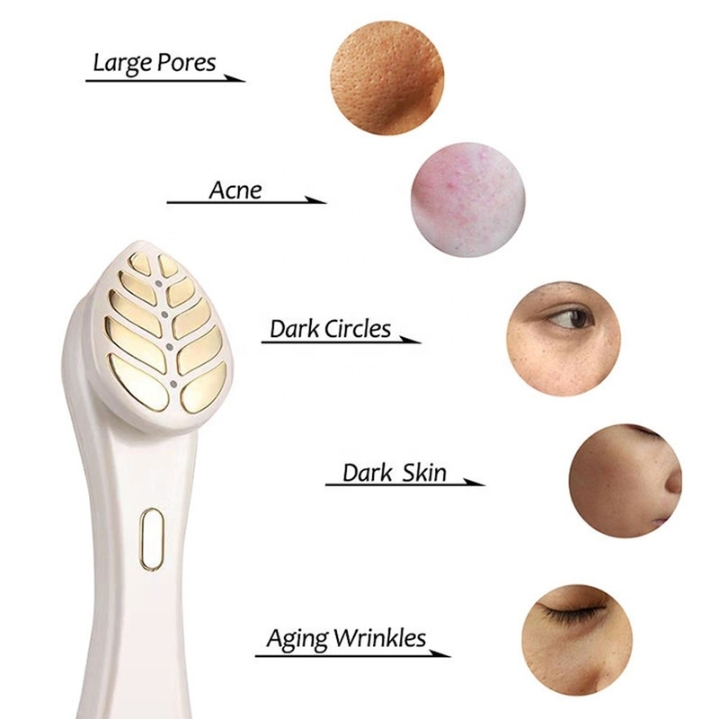 Mini Electric Vibration Heat Led Eye Massager Pen untuk mengangkat kulit dan memudar keriput