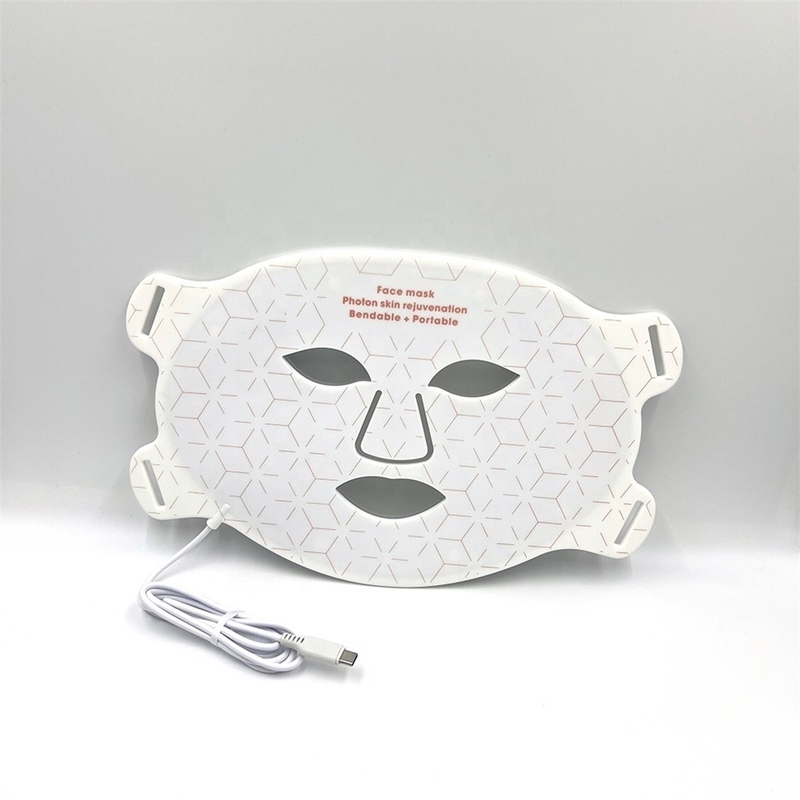 40*29.5cm LED Face Mask 4 Color Light Photon Perawatan jerawat pemutih Silicone Skin Care