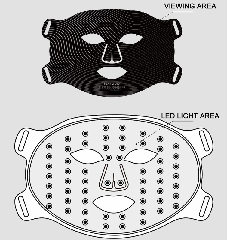 2024 Za Plugs Tipe Comfort Silicone Energi Tinggi Cahaya Inframerah 850nm Led Masker Wajah